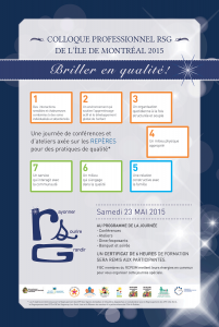 Colloque Briller en qualité - RSG 2015