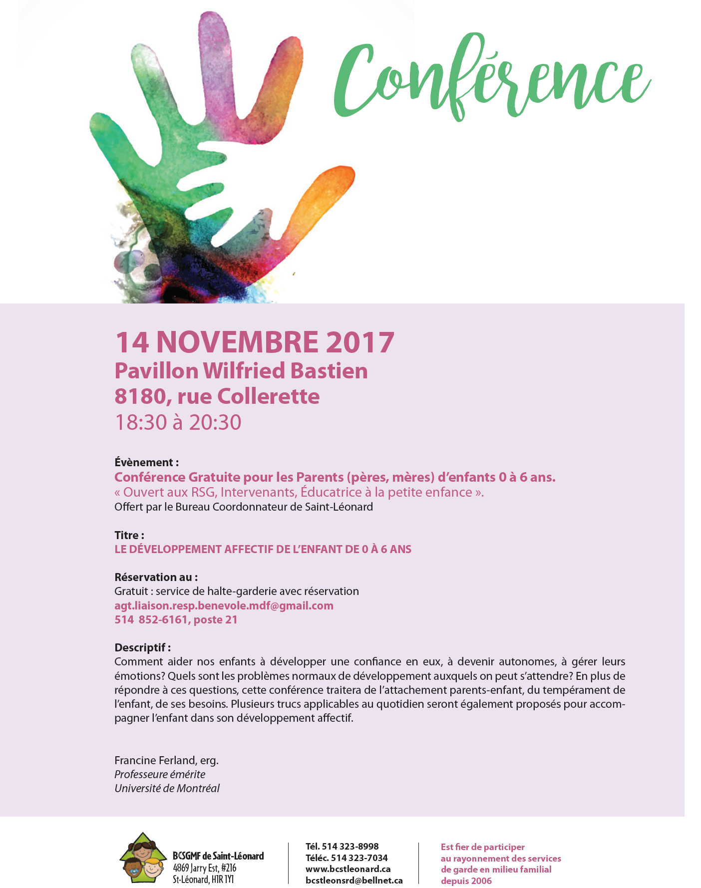 Conférence parents novembre 2017
